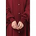 Maroon Co-Ord set- Loose fit front open Top with sleeveless inner abaya 