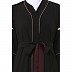 Party wear front open embroidery abaya- Black
