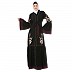 Party wear front open embroidery abaya- Black