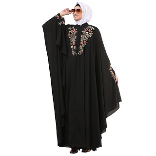 Irani Kaftan with embroidery work- Black