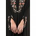 Irani Kaftan with embroidery work- Black
