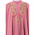 Irani Kaftan with embroidery work- Tulip Pink