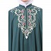 Arabian embroidery Kaftan- Mist Green