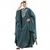 Arabian embroidery Kaftan- Mist Green