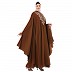 Arabian embroidery Kaftan- Rust Brown