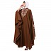 Arabian embroidery Kaftan- Rust Brown