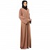 Front open premium CEY fabric abaya- Dark Beige