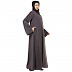 Front open premium CEY fabric abaya- Dark Grey