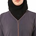 Front open premium CEY fabric abaya- Dark Grey