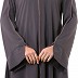 Front open premium CEY fabric abaya- Dark Grey
