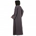 Front open premium CEY fabric abaya- Dark Grey