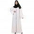 Front open premium CEY fabric abaya- White