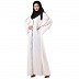 Front open premium CEY fabric abaya- White