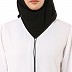 Front open premium CEY fabric abaya- White