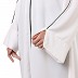 Front open premium CEY fabric abaya- White