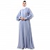Casual front open abaya- Blue Haze