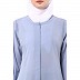 Casual front open abaya- Blue Haze