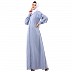 Casual front open abaya- Blue Haze