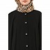 Front open Kaftan with fashionable buttons- Black