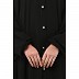 Front open Kaftan with fashionable buttons- Black