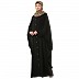Front open Kaftan with fashionable buttons- Black