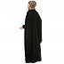 Front open Kaftan with fashionable buttons- Black