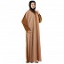 Dual color Loose Fit abaya - Skin-Mustard
