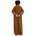 Dual color Loose Fit abaya - Skin-Mustard