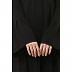Pleated sleeves abaya- Black