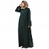 Pleated sleeves abaya- Bottle Green