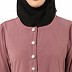 Pleated sleeves abaya- Puce Pink