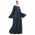 Pleated sleeves abaya- Teal