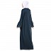 Pleated sleeves abaya- Teal