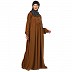 Designer Dress abaya with piping work-Mustard Designer Dress abaya with piping work-Mustard
