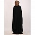 Two layered Kaftan cum abaya with embroidery work-Black Two layered Kaftan cum abaya with embroidery work-Black