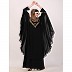 Two layered Kaftan cum abaya with embroidery work-Black Two layered Kaftan cum abaya with embroidery work-Black