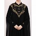 Two layered Kaftan cum abaya with embroidery work-Black Two layered Kaftan cum abaya with embroidery work-Black