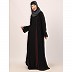 Designer dual color fashionable abaya-Black-Wine Designer dual color fashionable abaya-Black-Wine