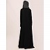 Designer dual color fashionable abaya-Black-Wine Designer dual color fashionable abaya-Black-Wine
