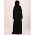 Classic embroidery work abaya-Black Classic embroidery work abaya-Black