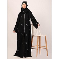 Classic embroidery work abaya-Black Classic embroidery work abaya-Black
