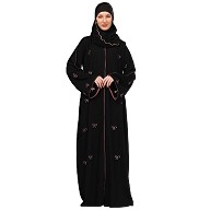 Premium CEY fabric abaya with embroidery work-Black Premium CEY fabric abaya with embroidery work-Black