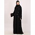 Premium CEY fabric abaya with embroidery work-Black Premium CEY fabric abaya with embroidery work-Black