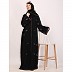 Premium CEY fabric abaya with embroidery work-Black Premium CEY fabric abaya with embroidery work-Black