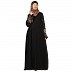 Tik Tok Luxury fabric abaya with embroidery work-Black Tik Tok Luxury fabric abaya with embroidery work-Black