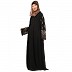 Tik Tok Luxury fabric abaya with embroidery work-Black Tik Tok Luxury fabric abaya with embroidery work-Black