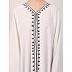 Elegant embroidery work abaya-White Elegant embroidery work abaya-White