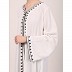 Elegant embroidery work abaya-White Elegant embroidery work abaya-White