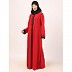 Elegant embroidery work abaya-Red Elegant embroidery work abaya-Red
