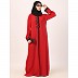Elegant embroidery work abaya-Red Elegant embroidery work abaya-Red